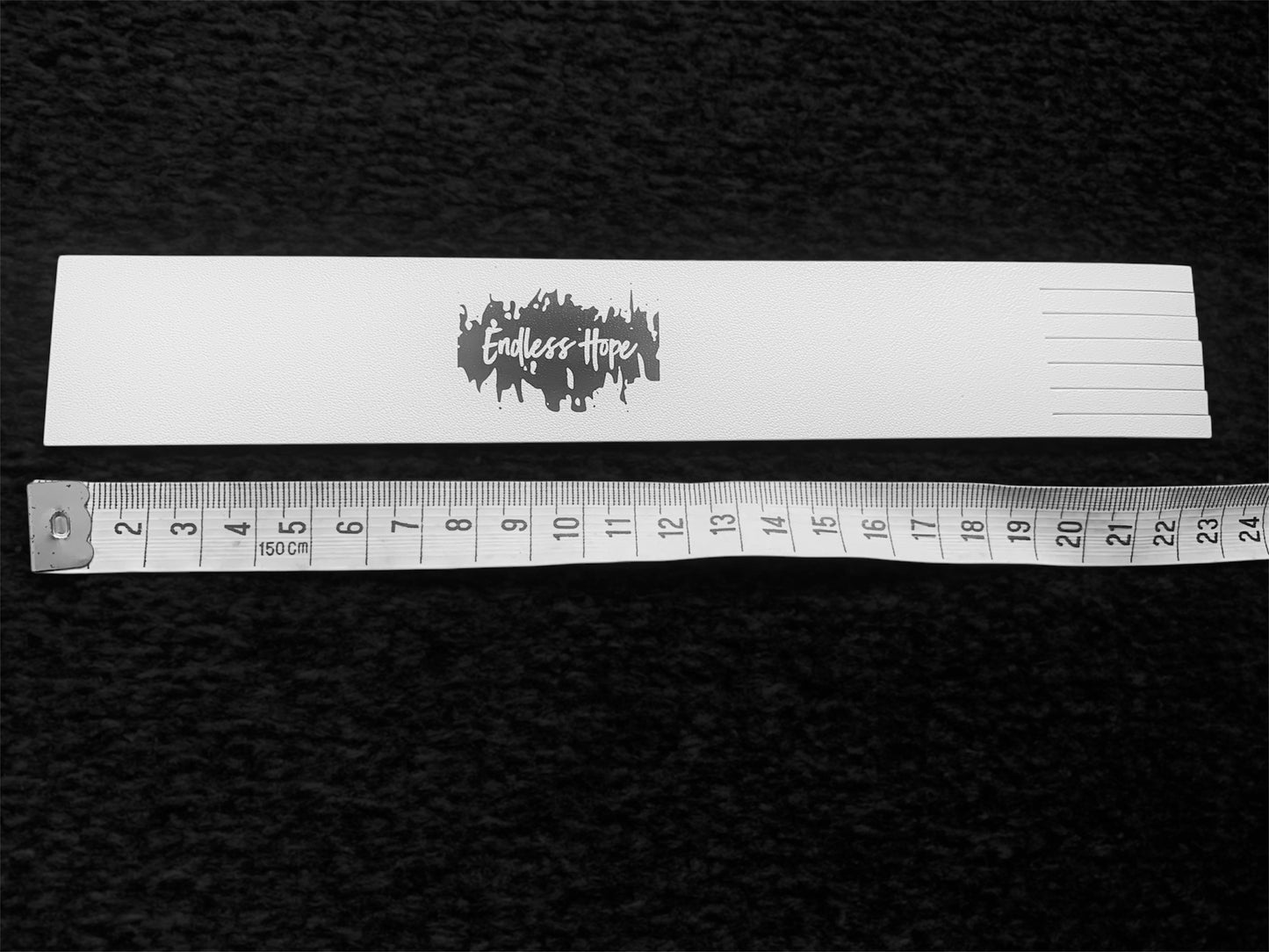 White Eco friendly bookmark with endless hope design