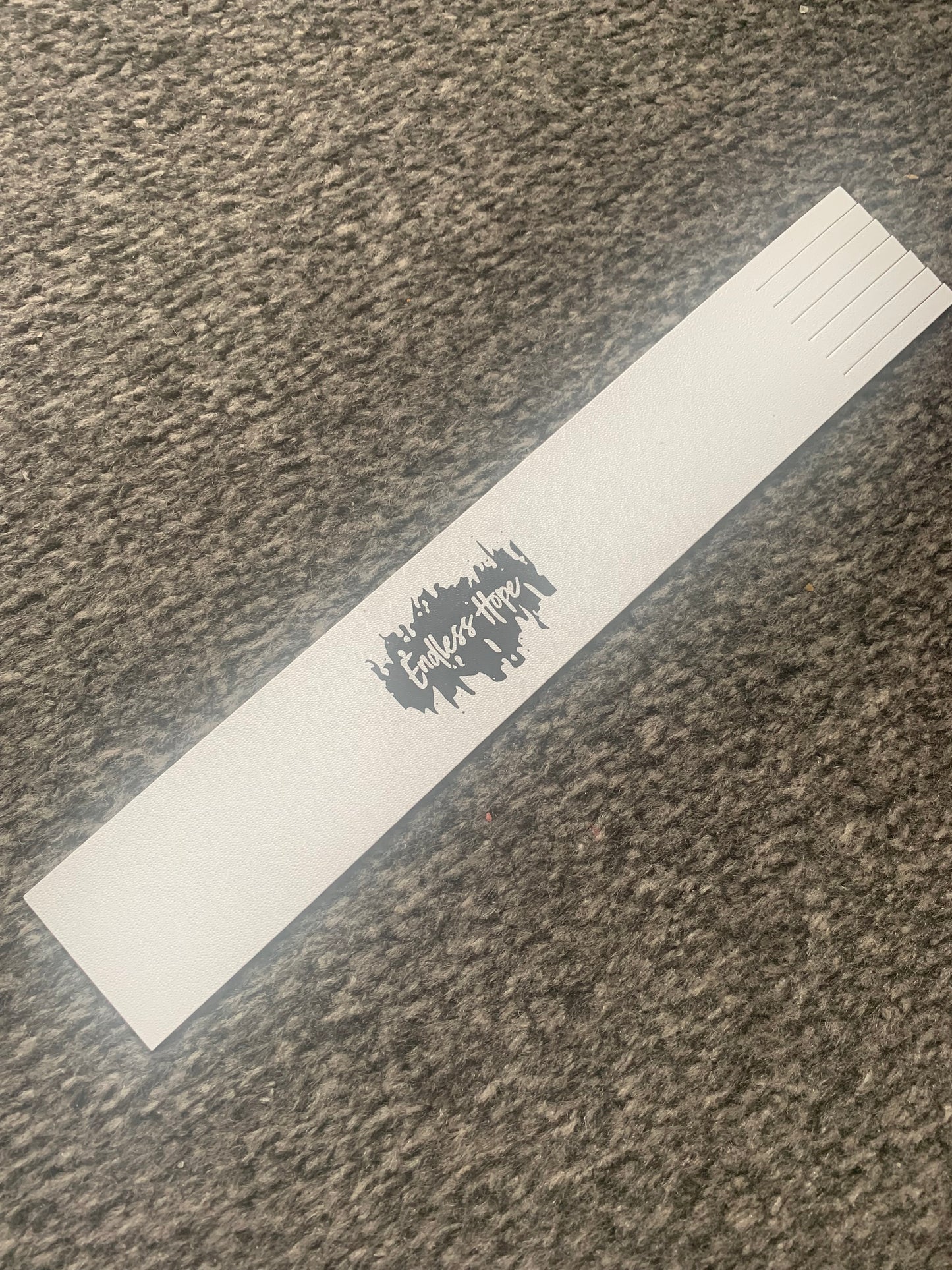 White Eco friendly bookmark with endless hope design