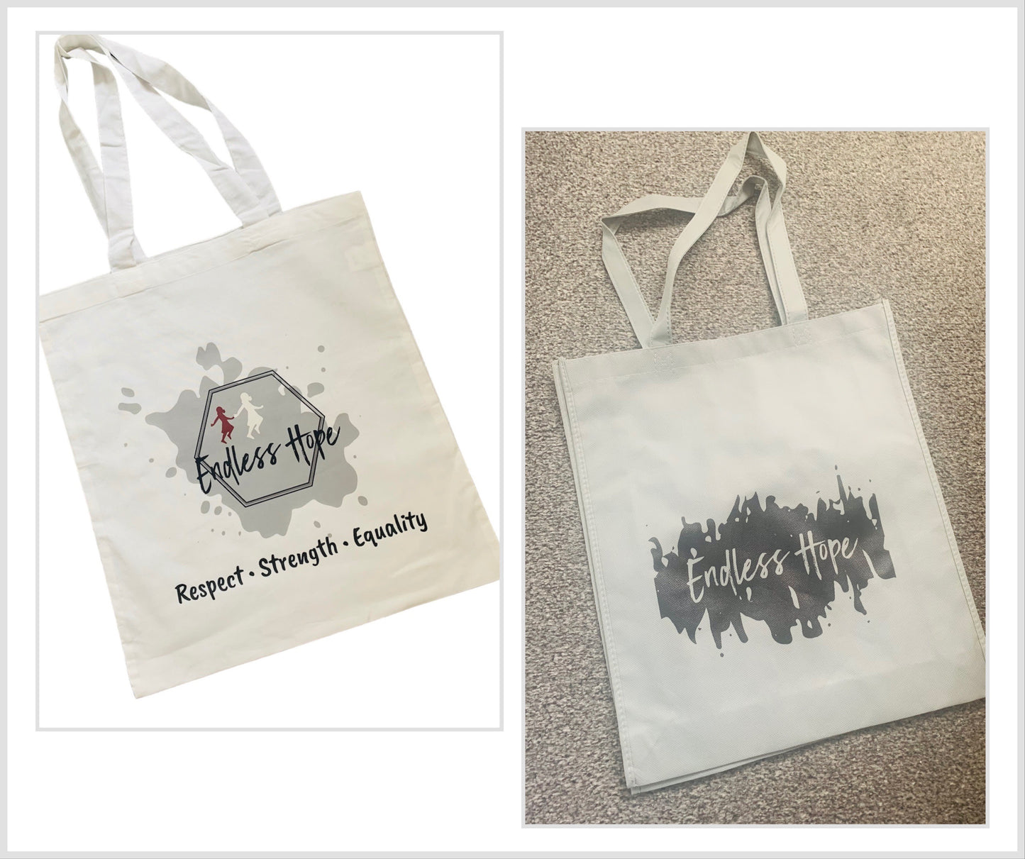 Two bags set, canvas and eco friendly