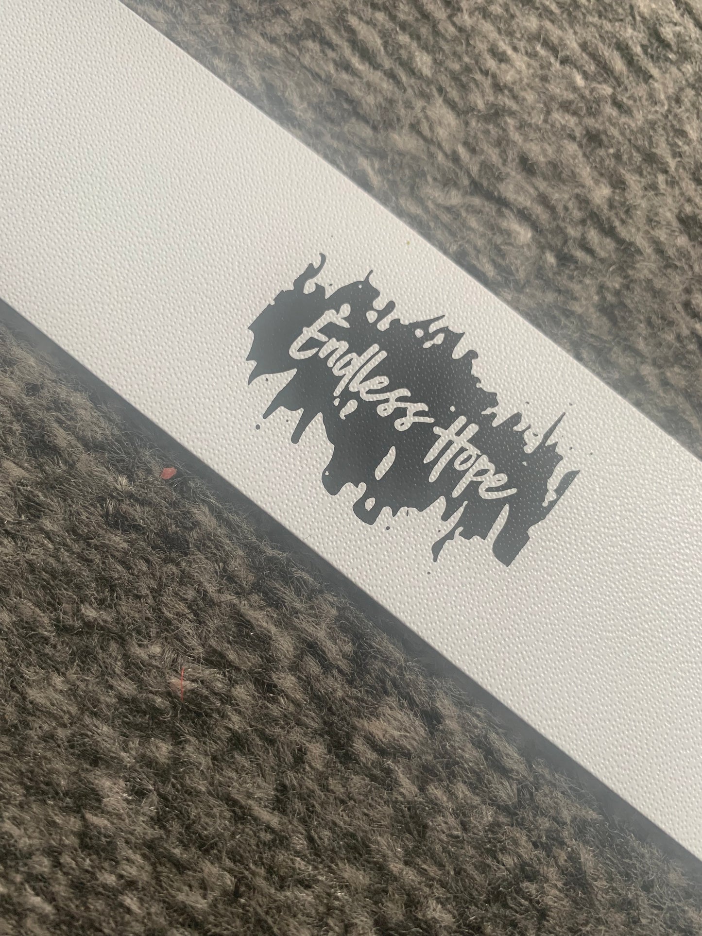 White Eco friendly bookmark with endless hope design